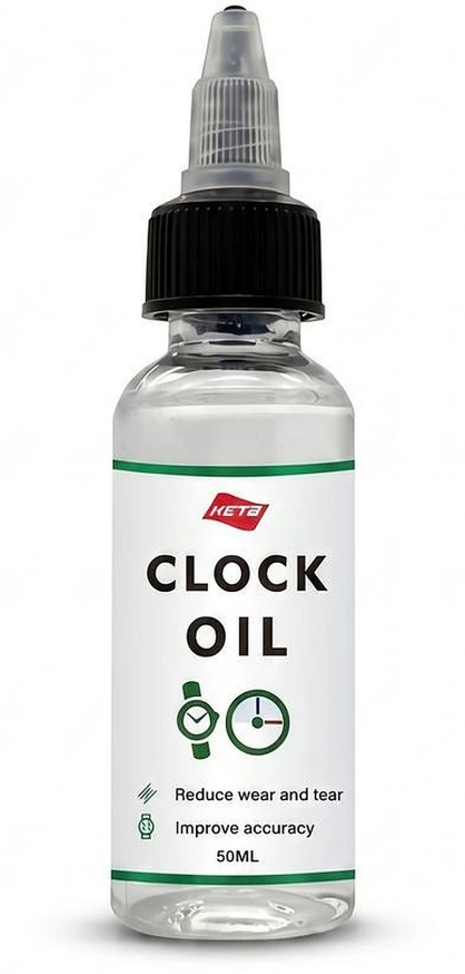 Clock Oil catalog packaging example